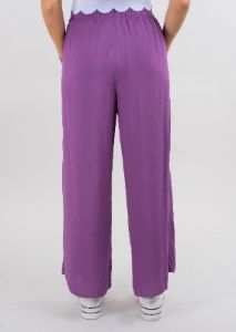 Pantalón wide leg cintura alta fruncida sold by Shasa