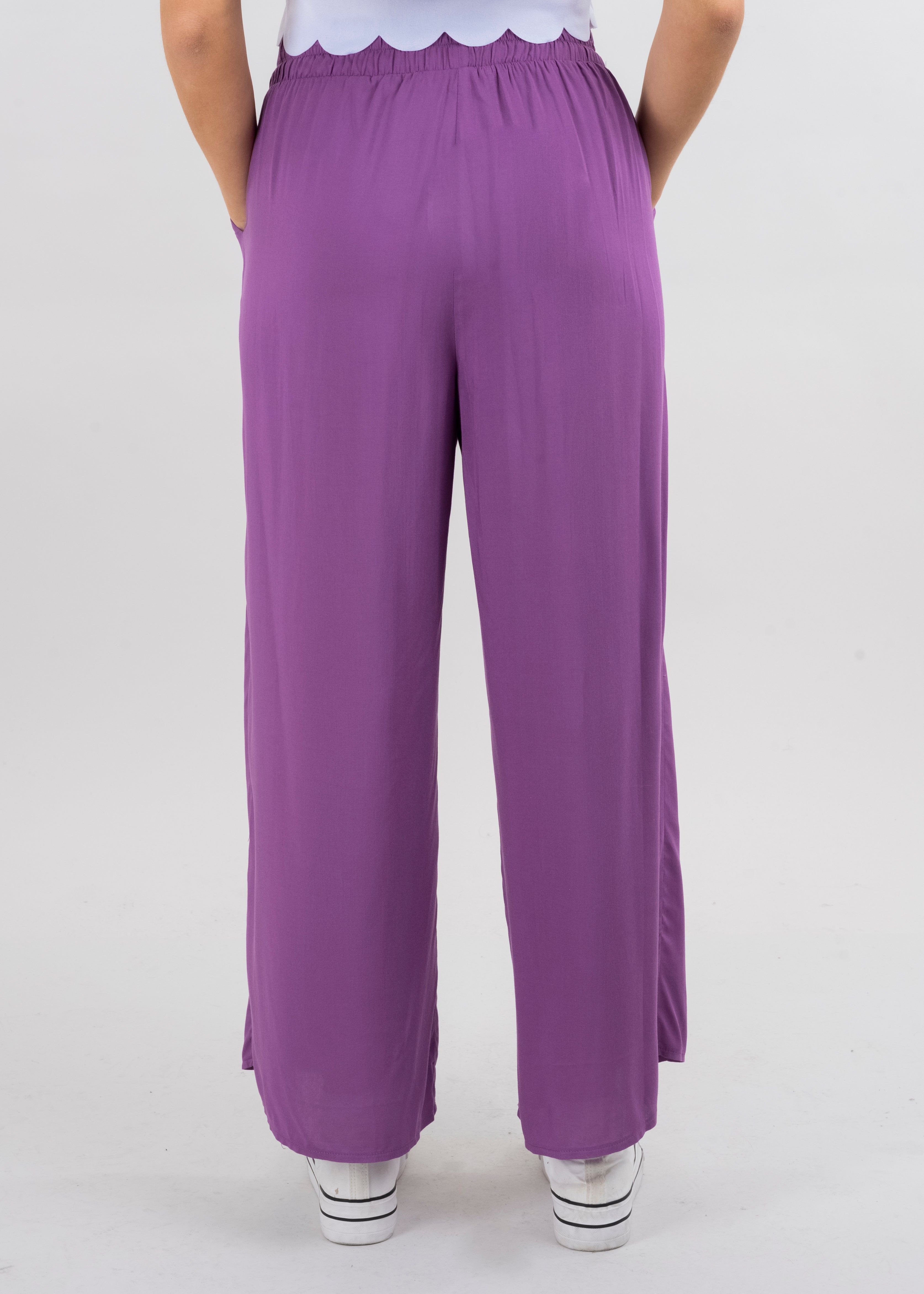 Pantalón wide leg cintura alta fruncida sold by Shasa product image thumbnail 4