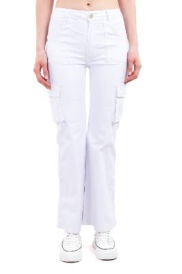 Jeans cargo wide leg sold by Shasa