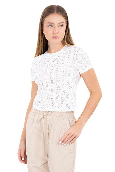 Top eyelet manga corta sold by Shasa product image thumbnail 5