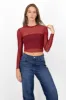 Top Mesh Manga Larga Brillos sold by Shasa