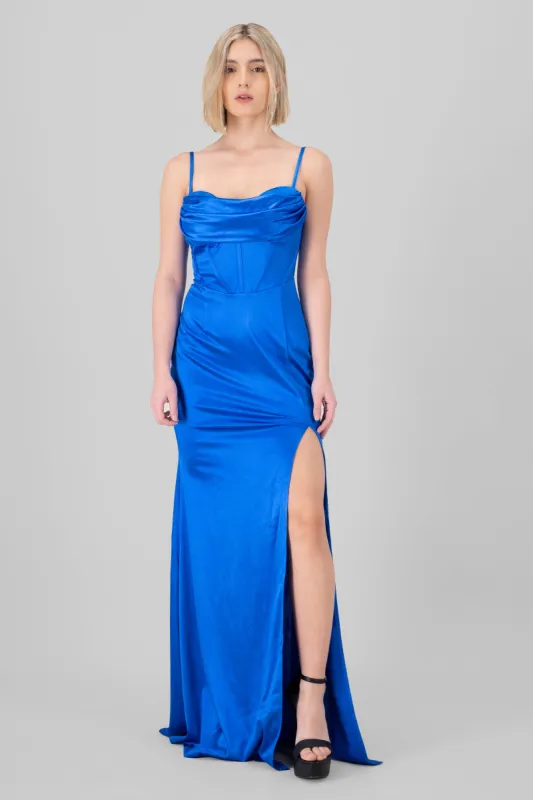 Vestido maxi escote cascada sold by Shasa
