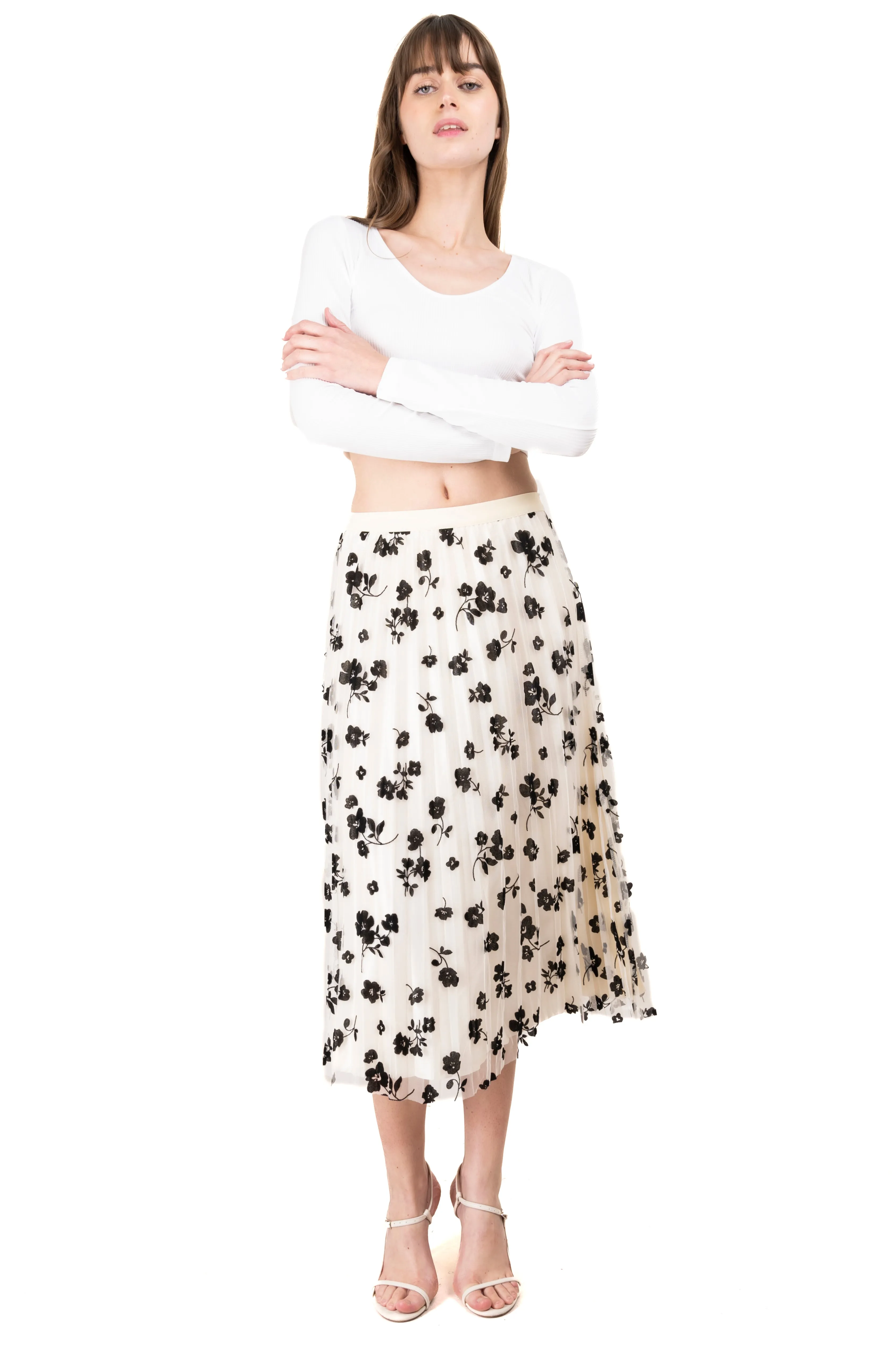 Falda Midi Mesh Flores sold by Shasa product image thumbnail 2