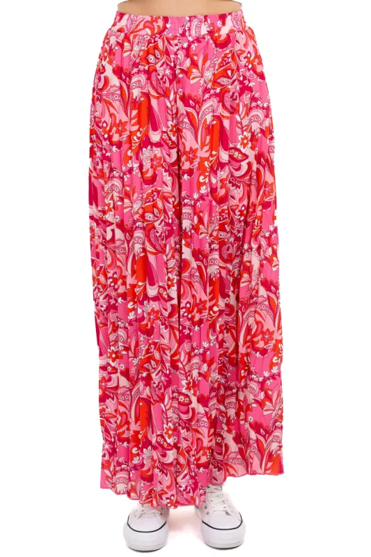 Pantalón amplio plisado tribal sold by Shasa