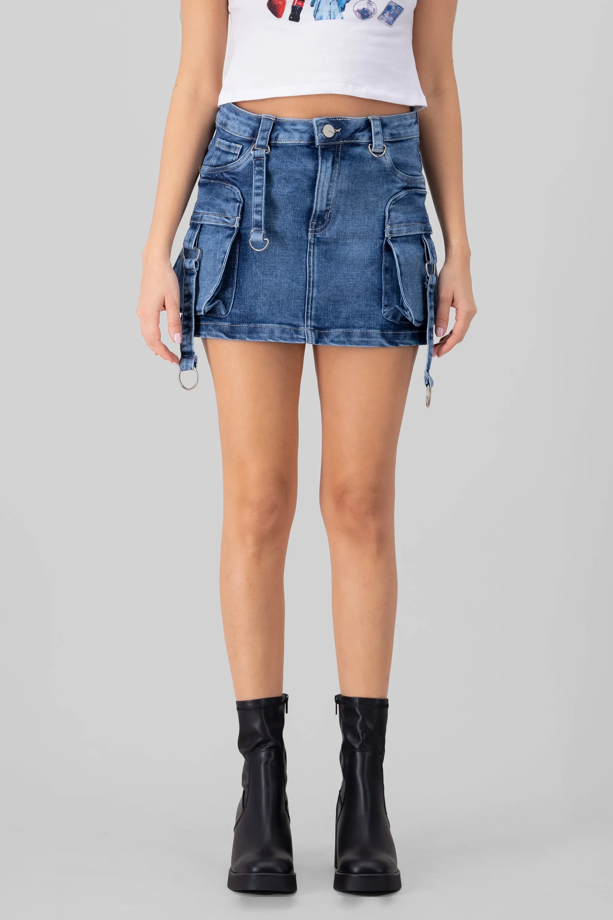 Falda cargo 2 bolsas con argollas sold by Shasa product image thumbnail 2