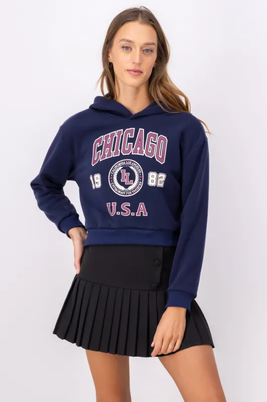 Sudadera Crop Estampado Chicago sold by Shasa