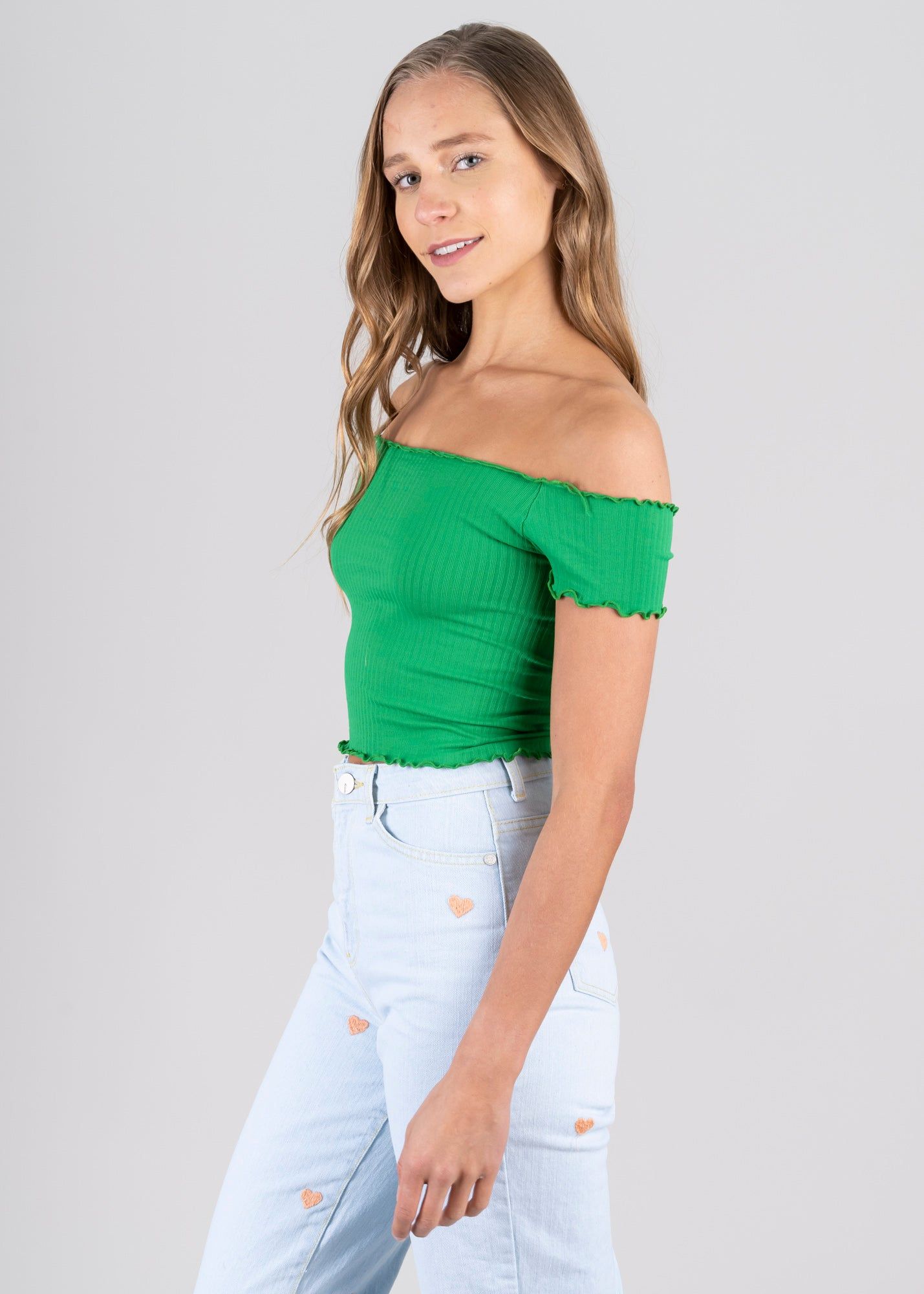 Top acanalado hombros descubiertos sold by Shasa product image thumbnail 3