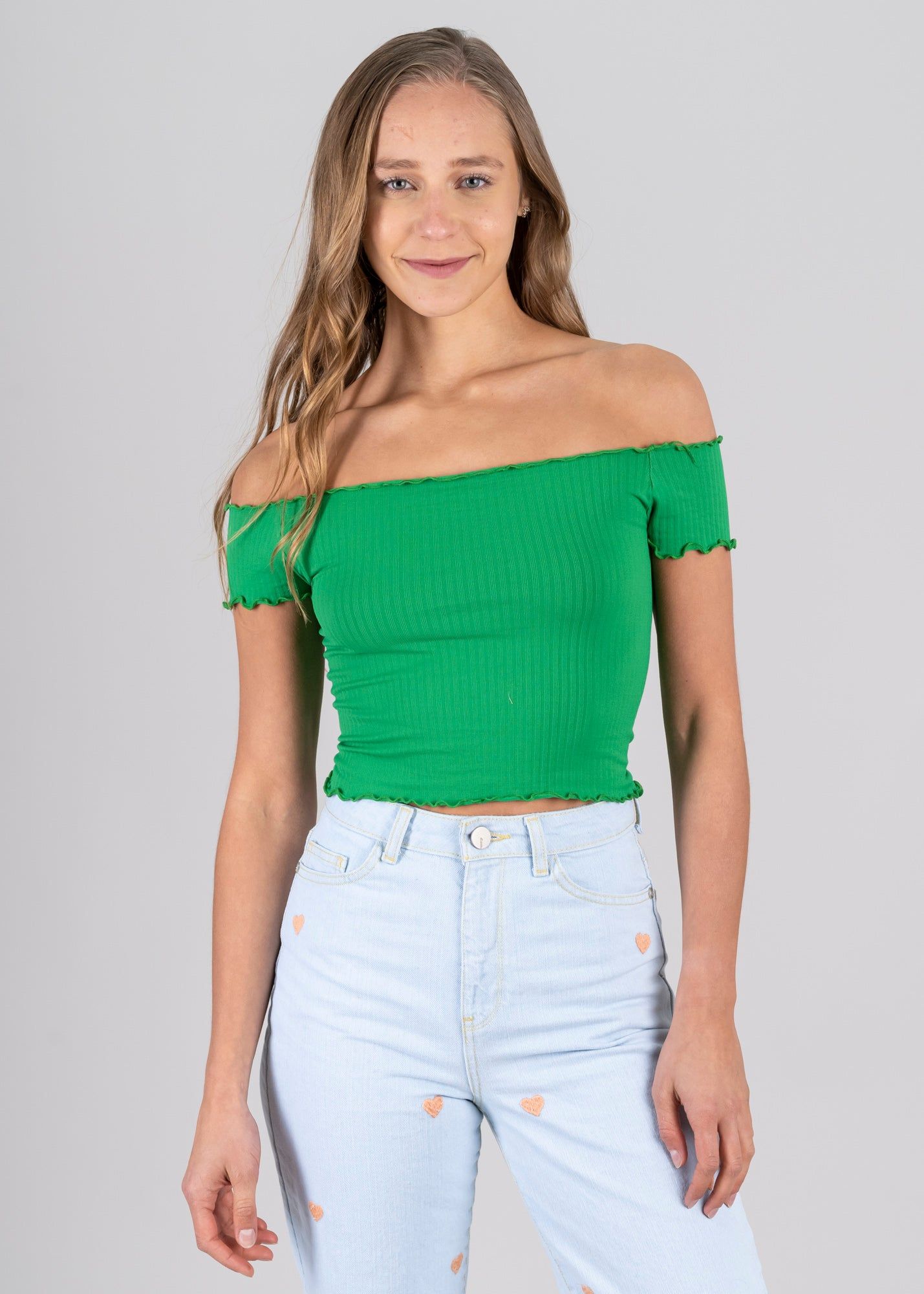 Top acanalado hombros descubiertos sold by Shasa product image thumbnail 2