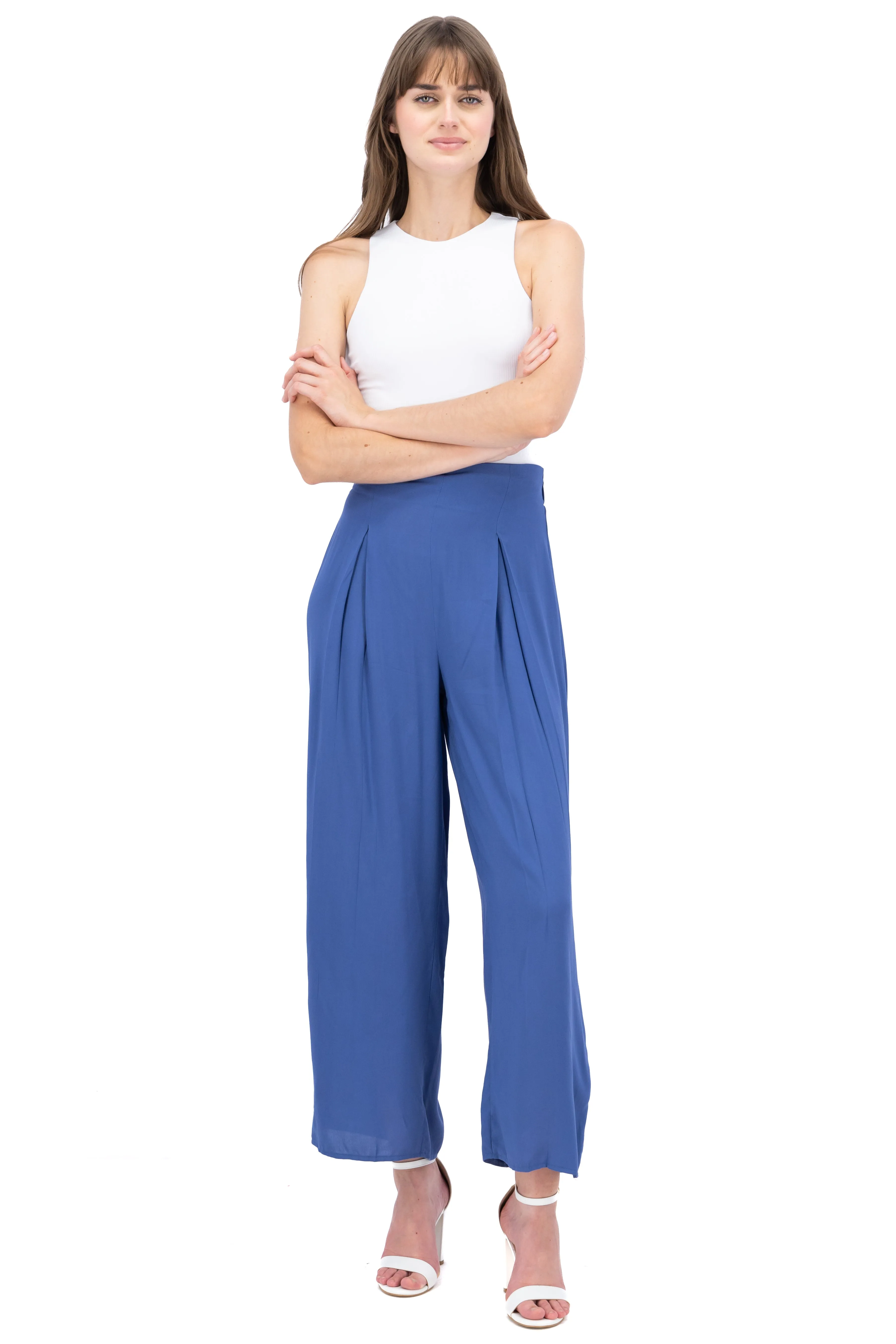 Pantalón culotte cintura alta pinzas sold by Shasa product image thumbnail 2