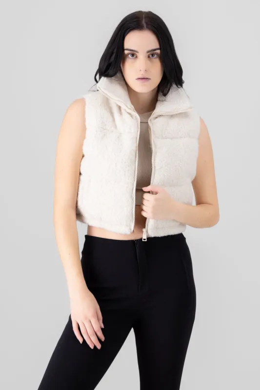 Chaleco corto capitonado sherpa sold by Shasa