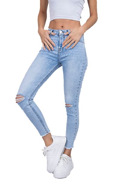 Jeans Skinny Destrucción En Rodillas sold by Shasa product image thumbnail 2
