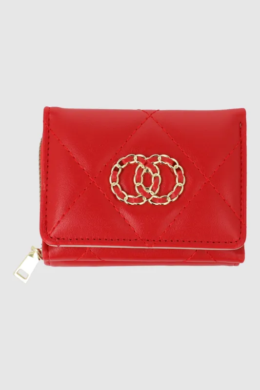 Cartera capitonada círculos cadena sold by Shasa