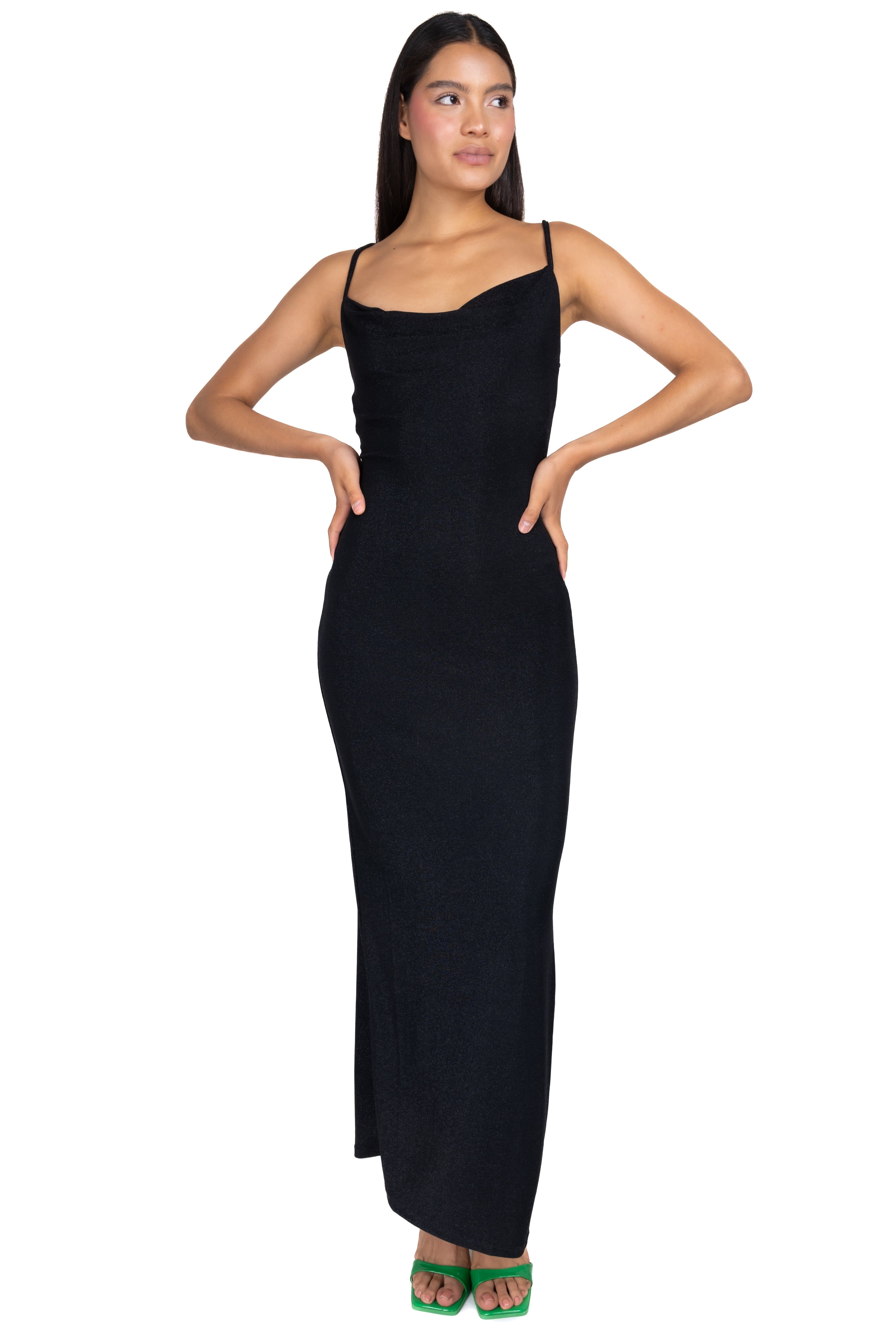 Vestido maxi lurex drapeado sold by Shasa product image thumbnail 2