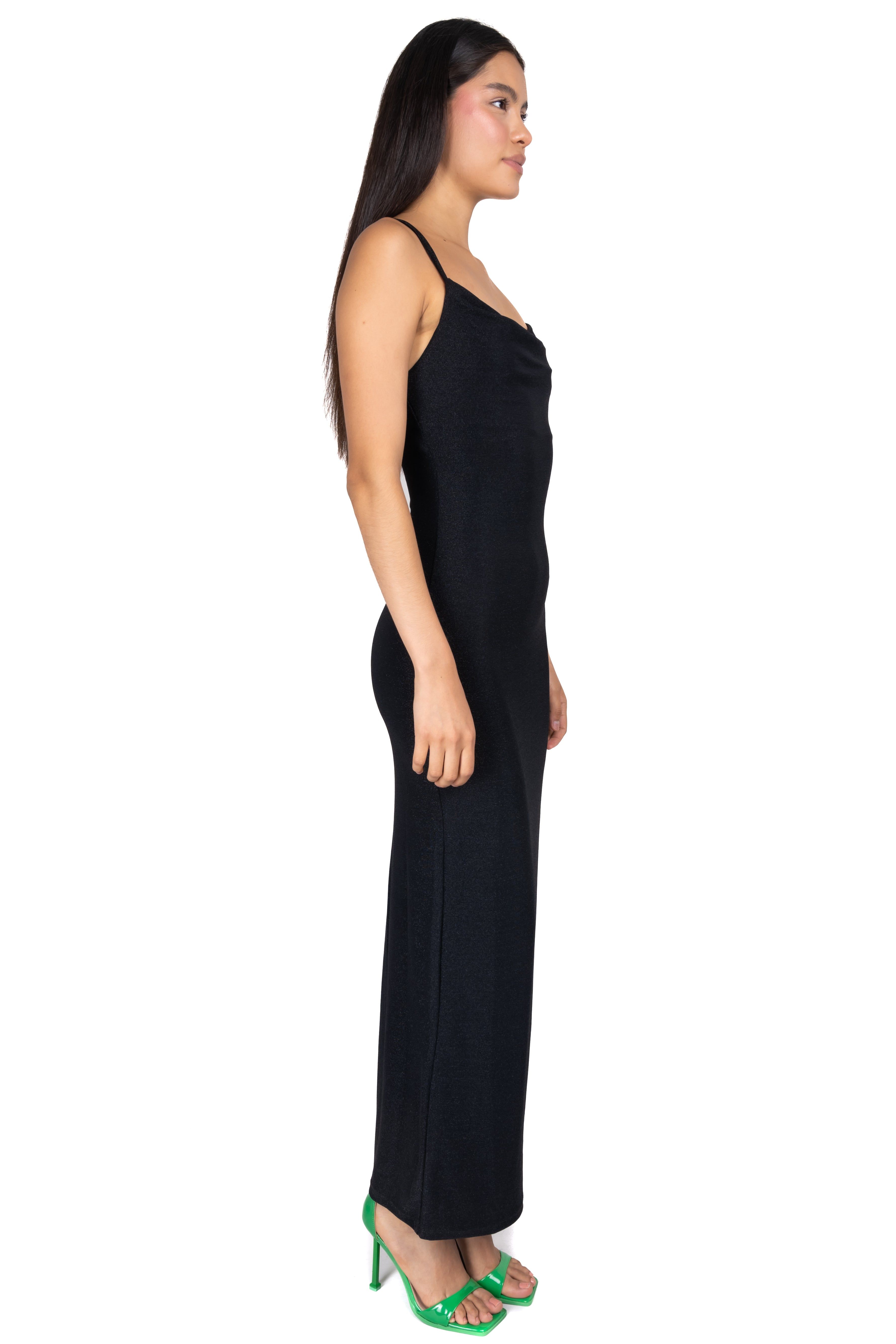 Vestido maxi lurex drapeado sold by Shasa product image thumbnail 3