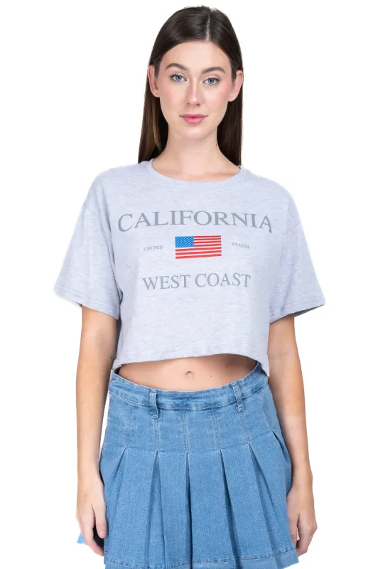 Top crop California bandera made by Shasa