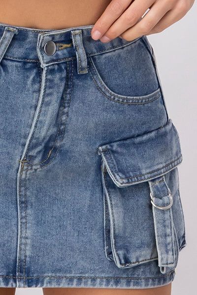 Falda Mini Denim Cargo sold by Shasa product image thumbnail 5