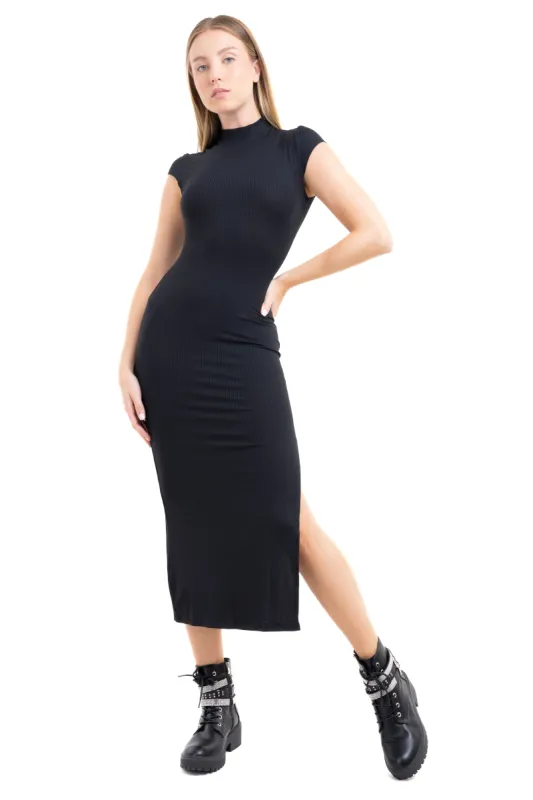 Vestido maxi bodycon cuello mao sold by Shasa