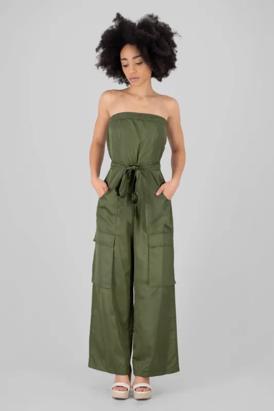 Jumpsuit strapples cargo sold by Shasa