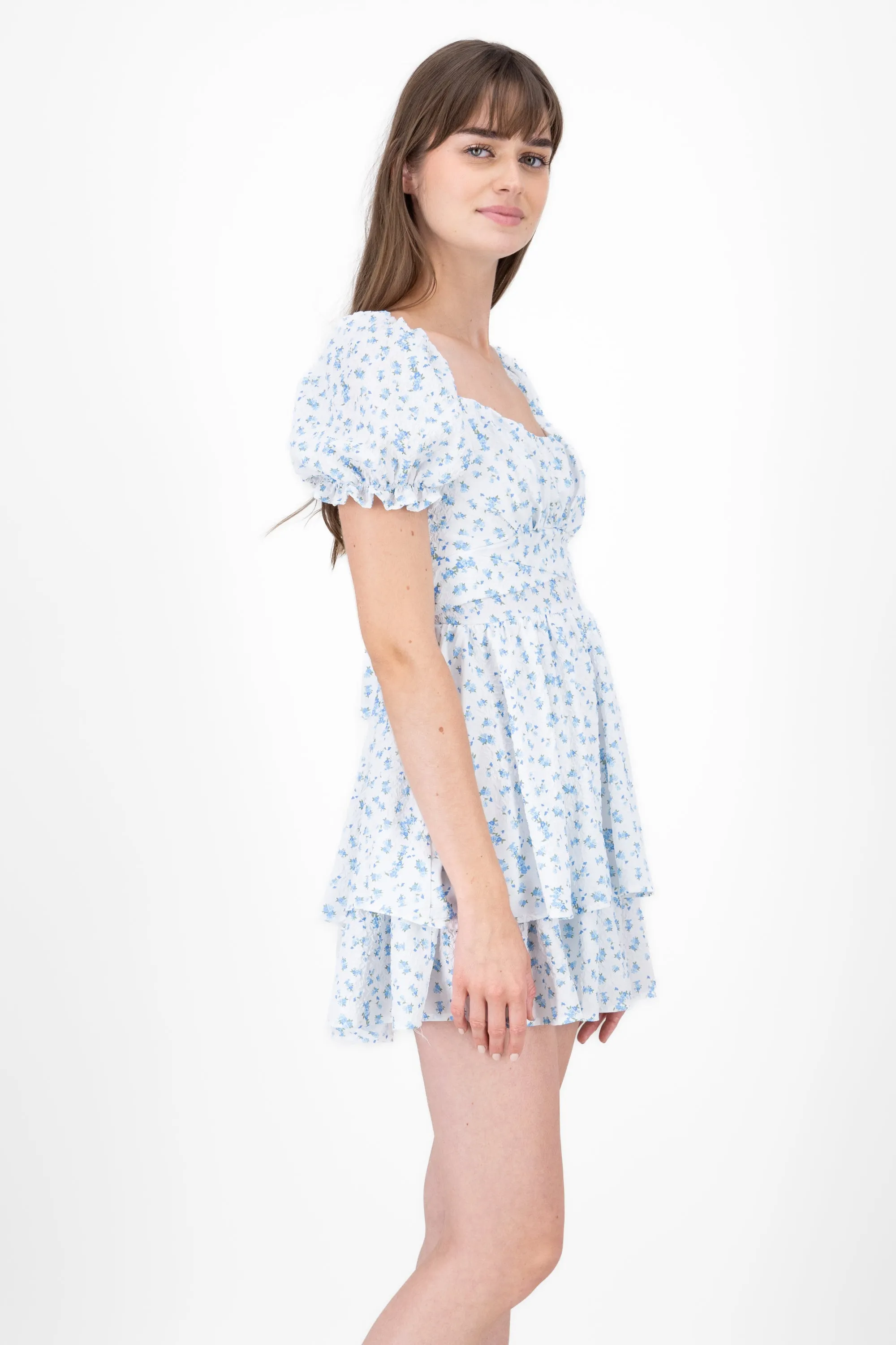 Vestido con olanes estampado flores sold by Shasa product image thumbnail 3