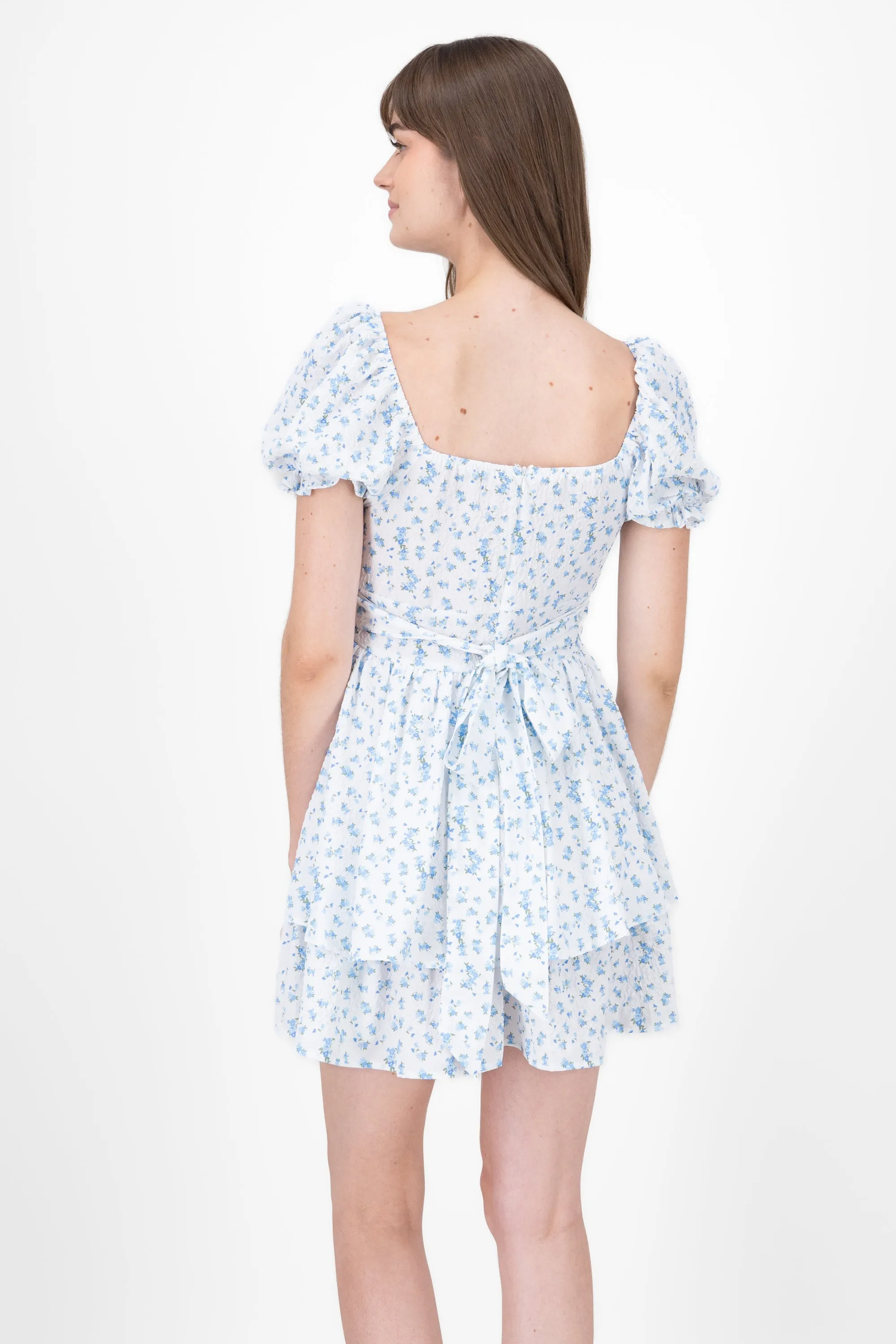 Vestido con olanes estampado flores sold by Shasa product image thumbnail 4