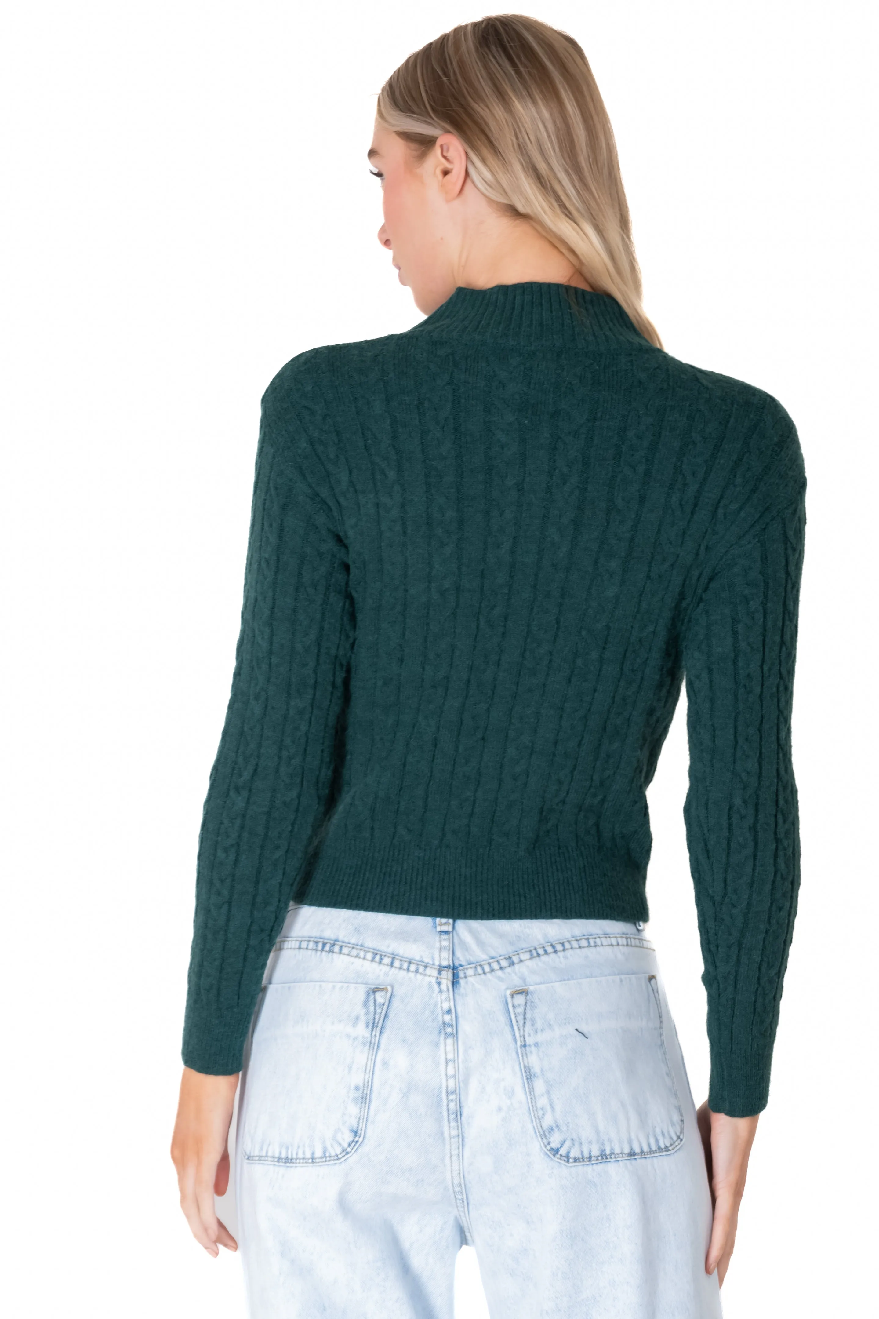 Suéter tejido trenzado cuello alto sold by Shasa product image thumbnail 4