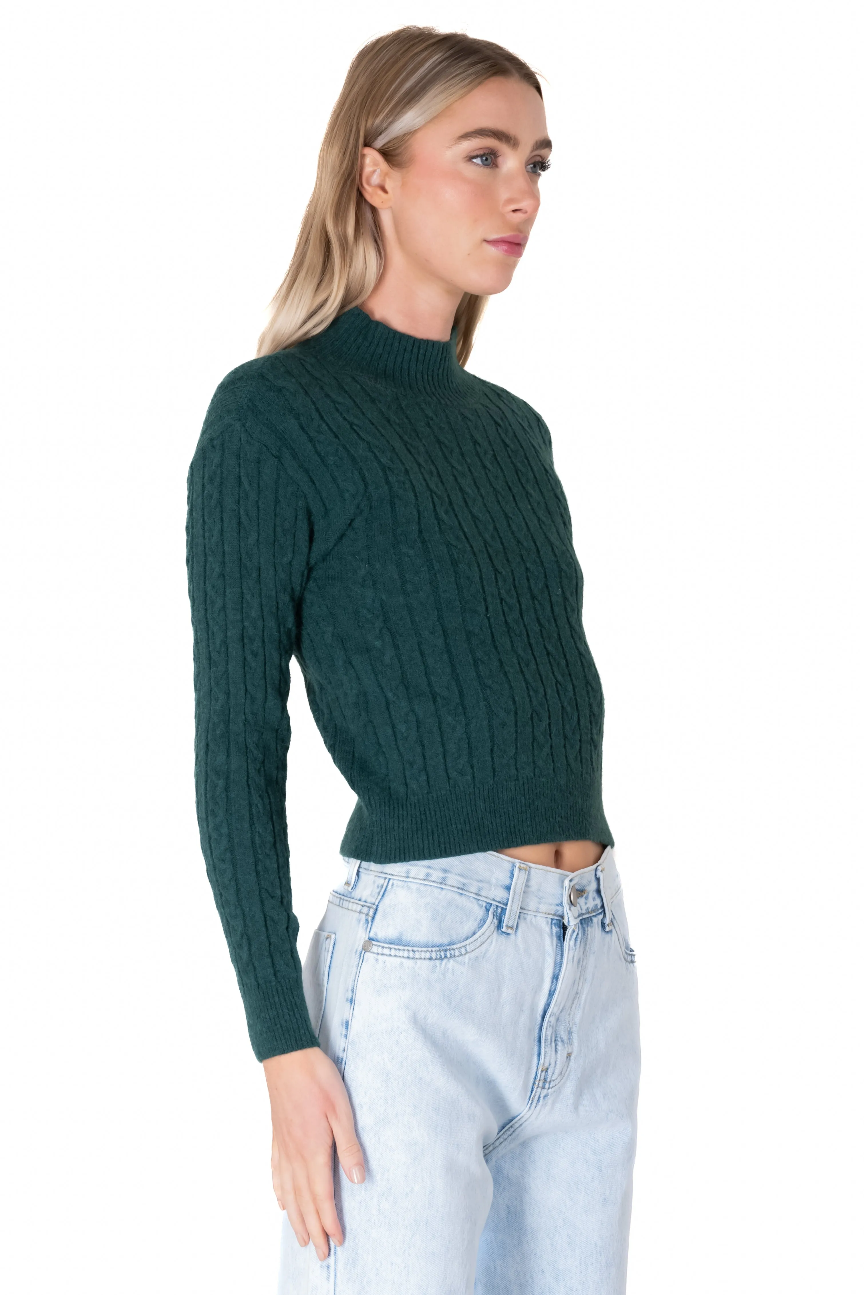 Suéter tejido trenzado cuello alto sold by Shasa product image thumbnail 3