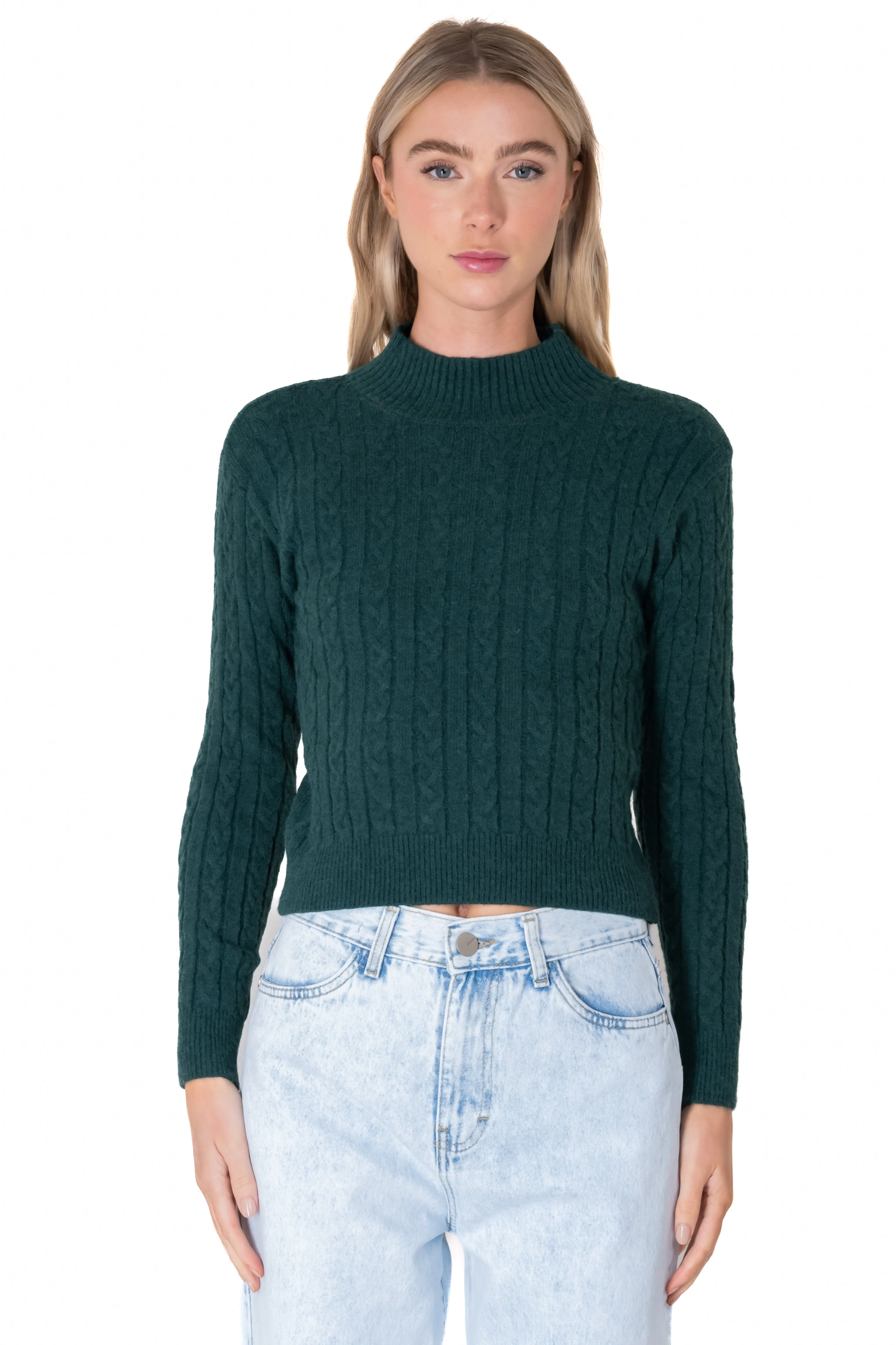 Suéter tejido trenzado cuello alto sold by Shasa product image thumbnail 2