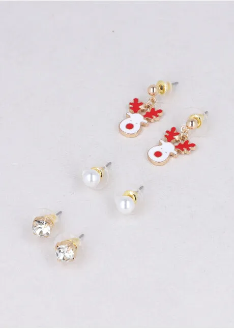 Set 3 pares aretes reno sold by Shasa product image thumbnail 2
