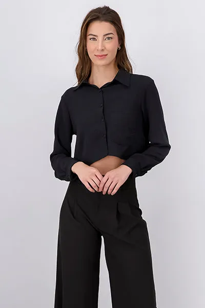 Camisa Crop Bolsillo sold by Shasa