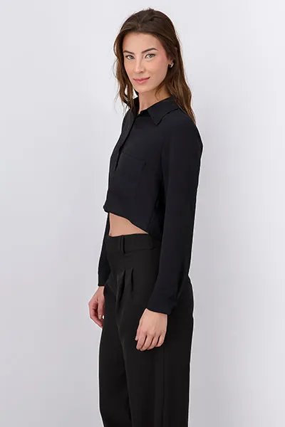 Camisa Crop Bolsillo sold by Shasa product image thumbnail 3
