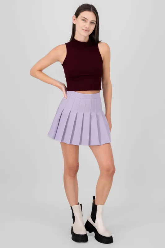 Minifalda tableada con short sold by Shasa