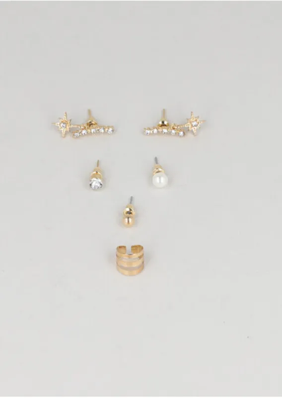 Set 6 Aretes Earcuff Estrellas sold by Shasa