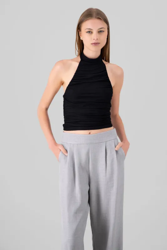 Top halter de mesh con frunce liso sold by Shasa