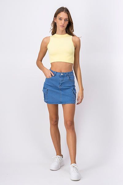 Mini Falda Denim Bolsas Cargo sold by Shasa