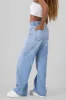 Jeans wide leg con desgaste sold by Shasa