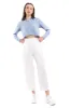 Pantalón Wide Leg Cintura Alta Fruncida sold by Shasa