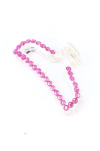 Pinza transparente rectangular brillos sold by Shasa