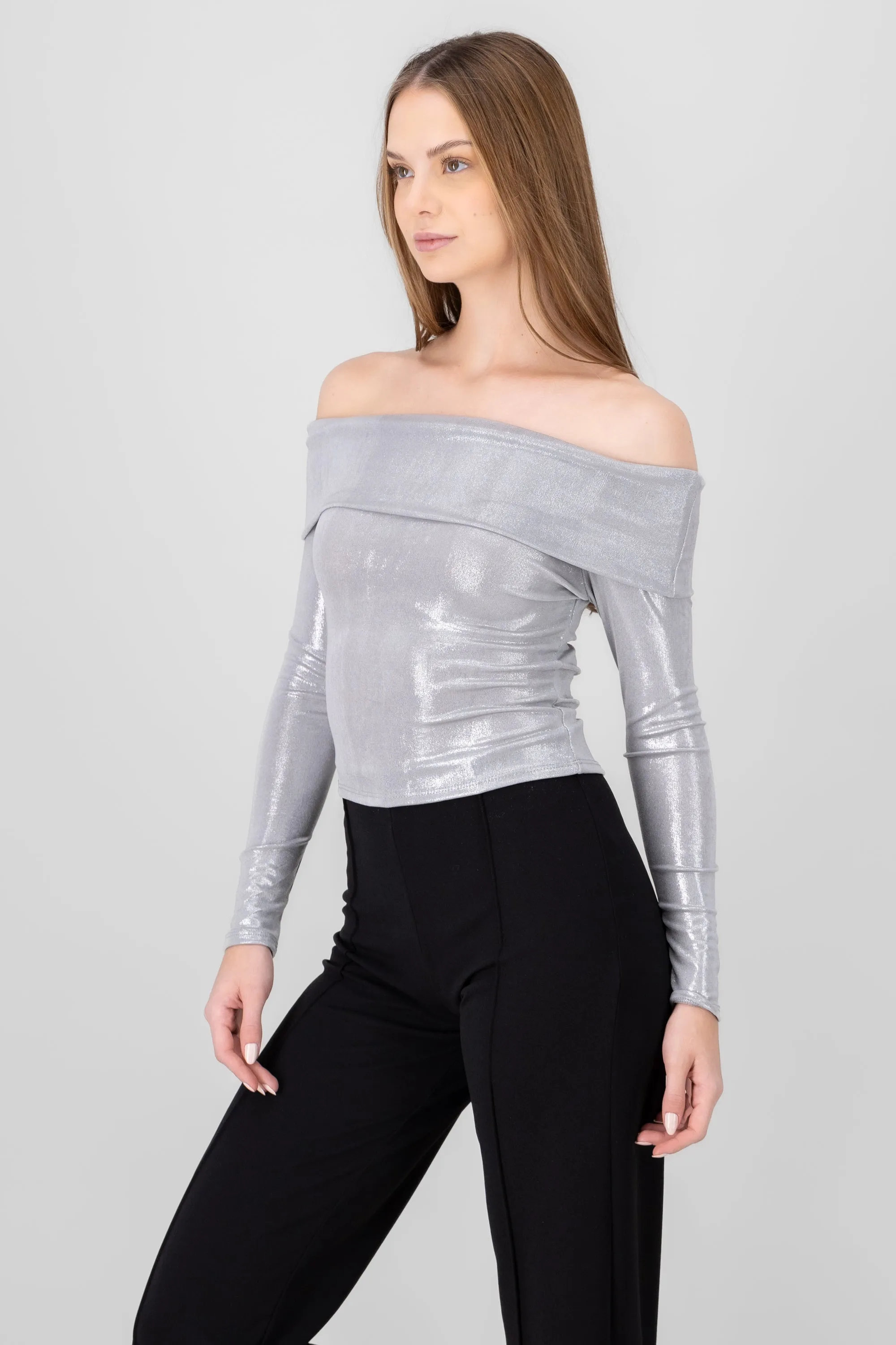 Blusa sin hombros brillos sold by Shasa product image thumbnail 3