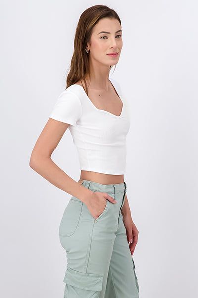 Top acanalado escote ondulado sold by Shasa product image thumbnail 3