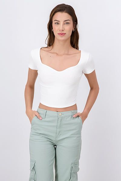 Top acanalado escote ondulado sold by Shasa product image thumbnail 2