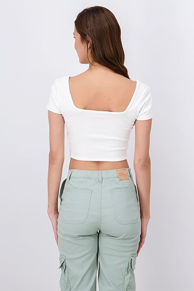 Top acanalado escote ondulado sold by Shasa product image thumbnail 4