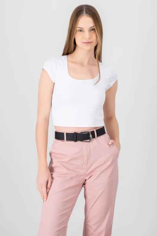 Top escote cuadrado manga corta sold by Shasa