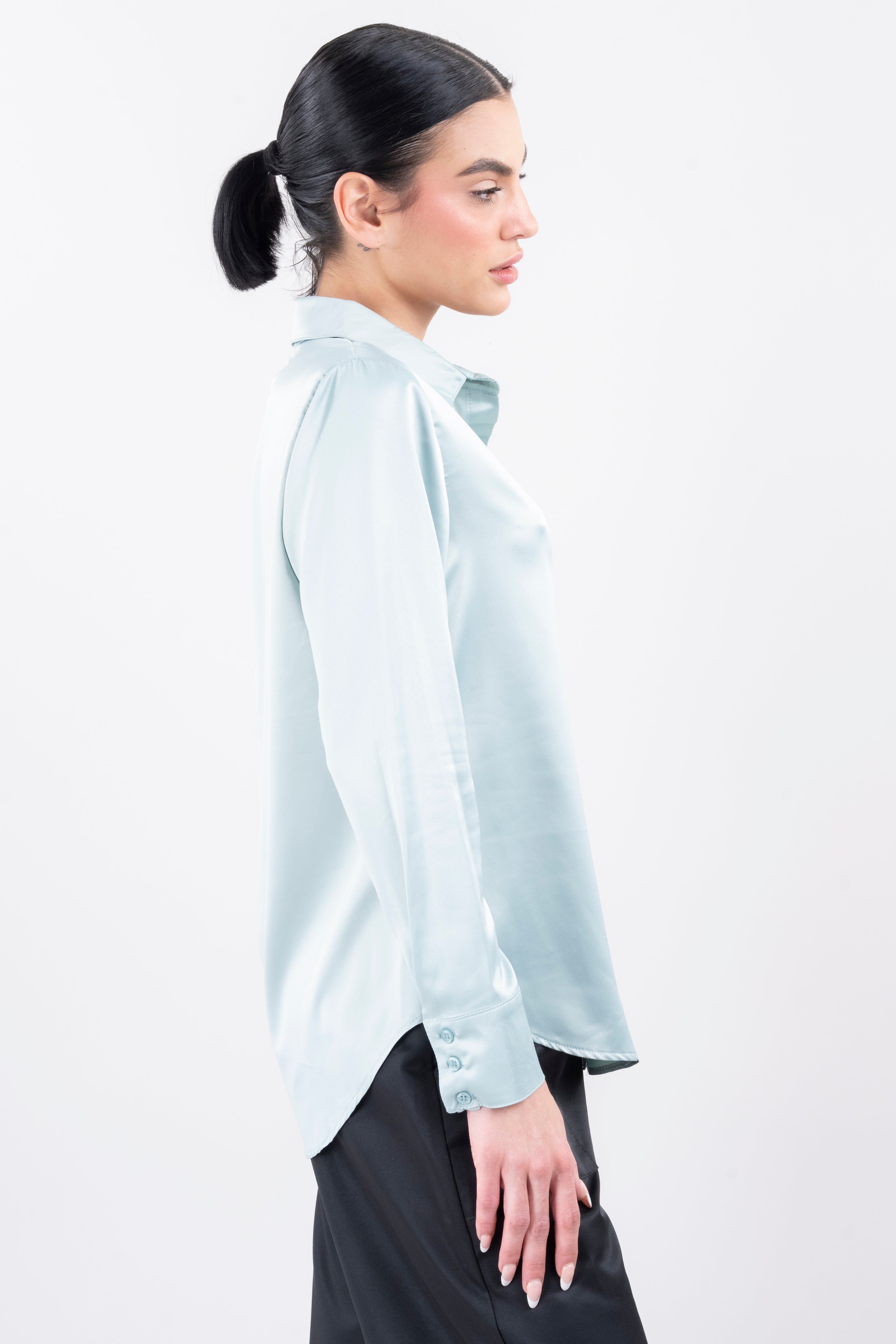 Camisa satín cuello solapa sold by Shasa product image thumbnail 3