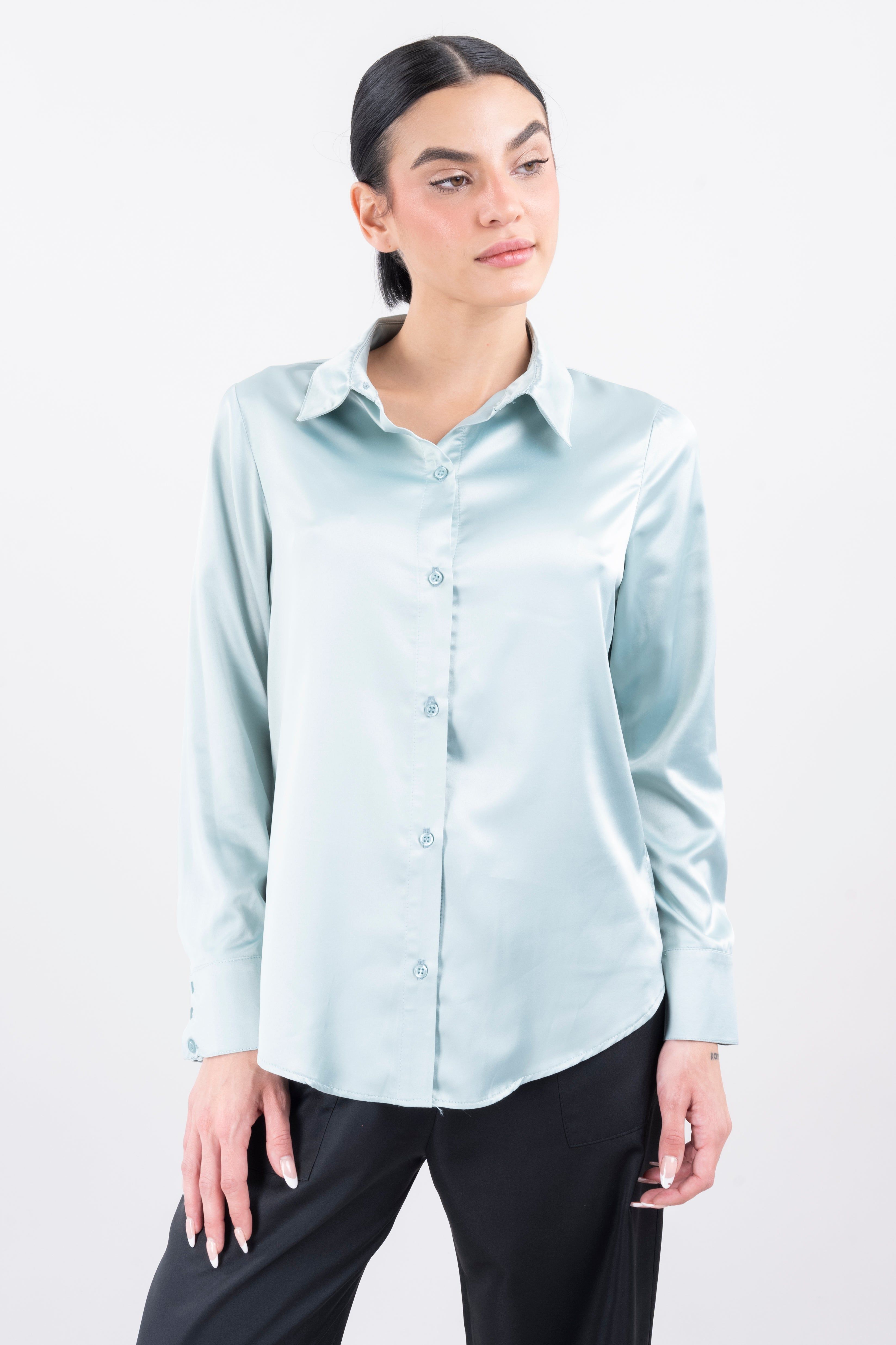 Camisa satín cuello solapa sold by Shasa product image thumbnail 2