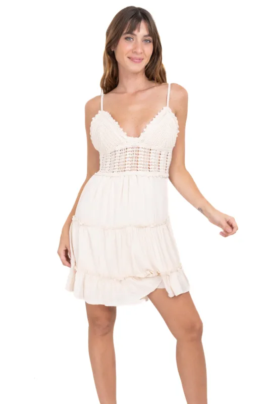 Vestido maxi copas crochet sold by Shasa