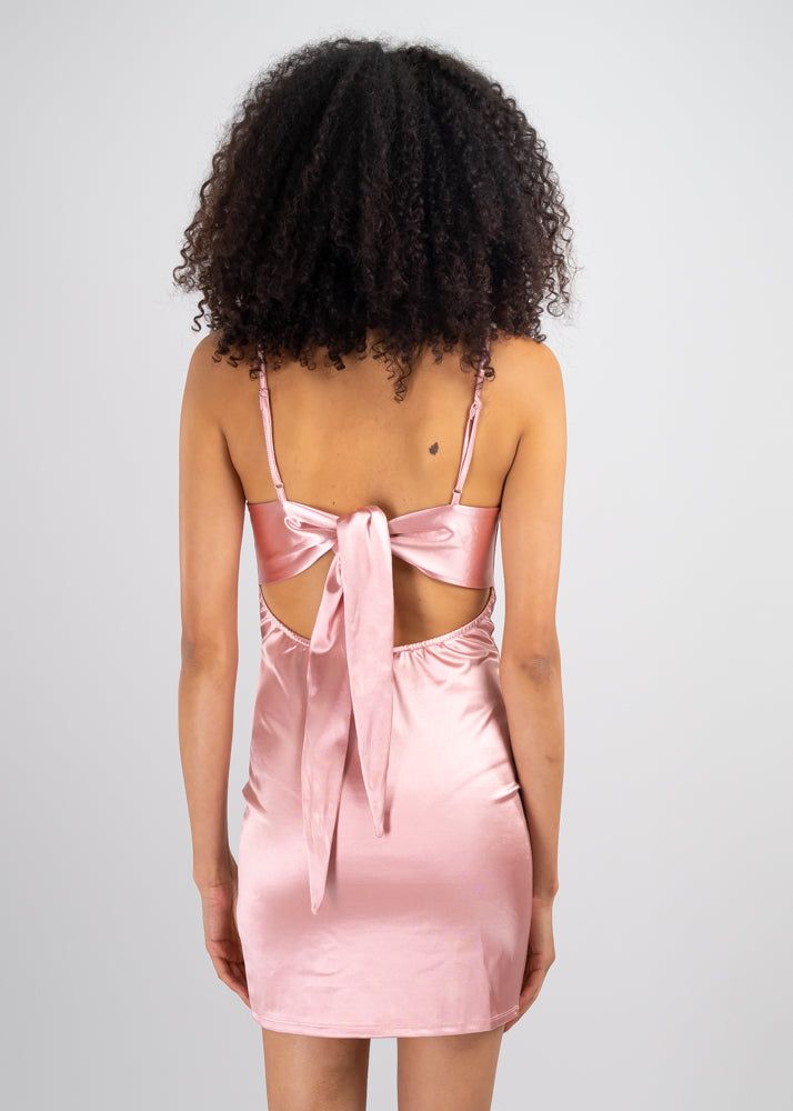 Vestido mini satín nudo espalda sold by Shasa product image thumbnail 4