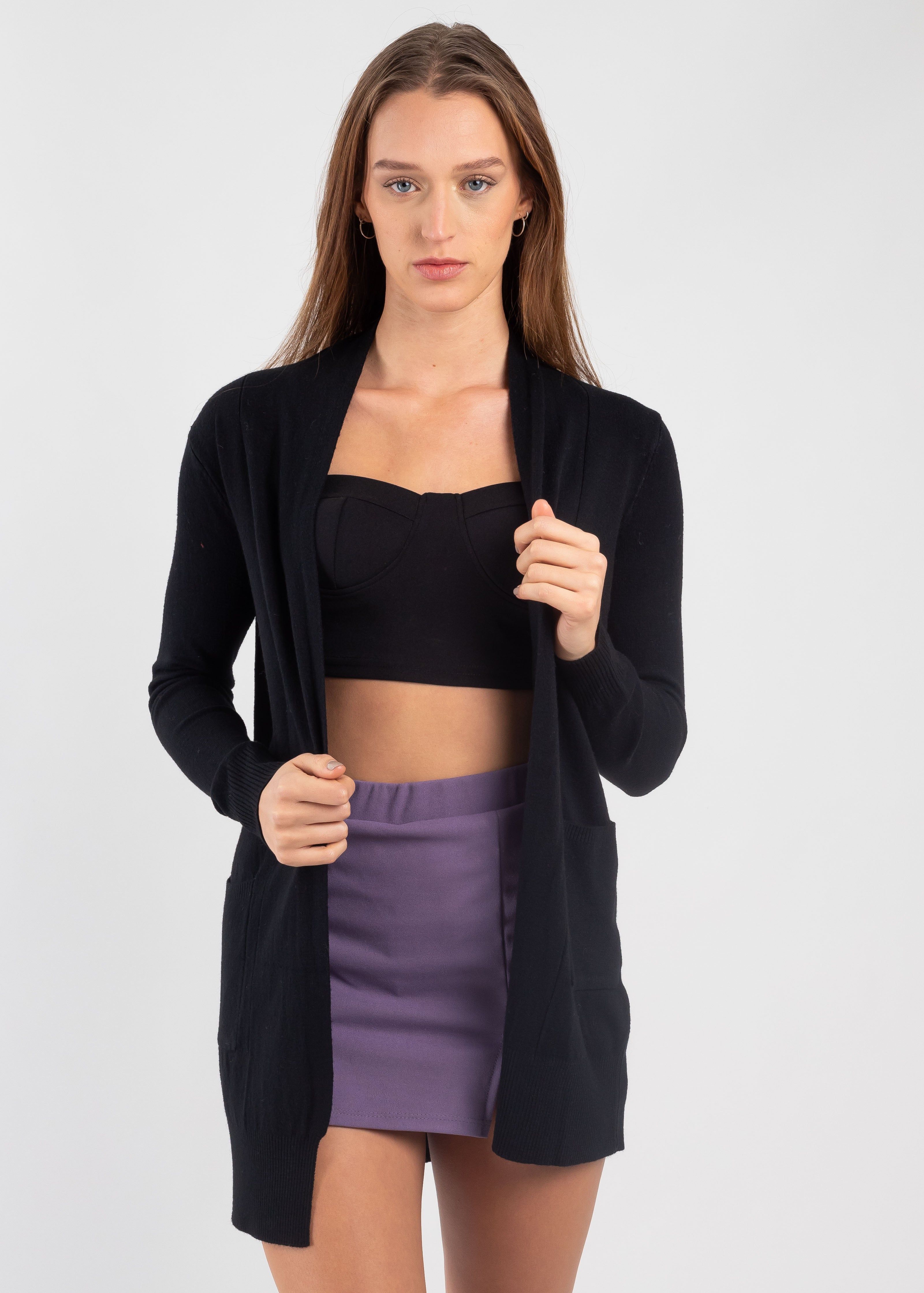 Cárdigan liso cuello redondo sold by Shasa product image thumbnail 2