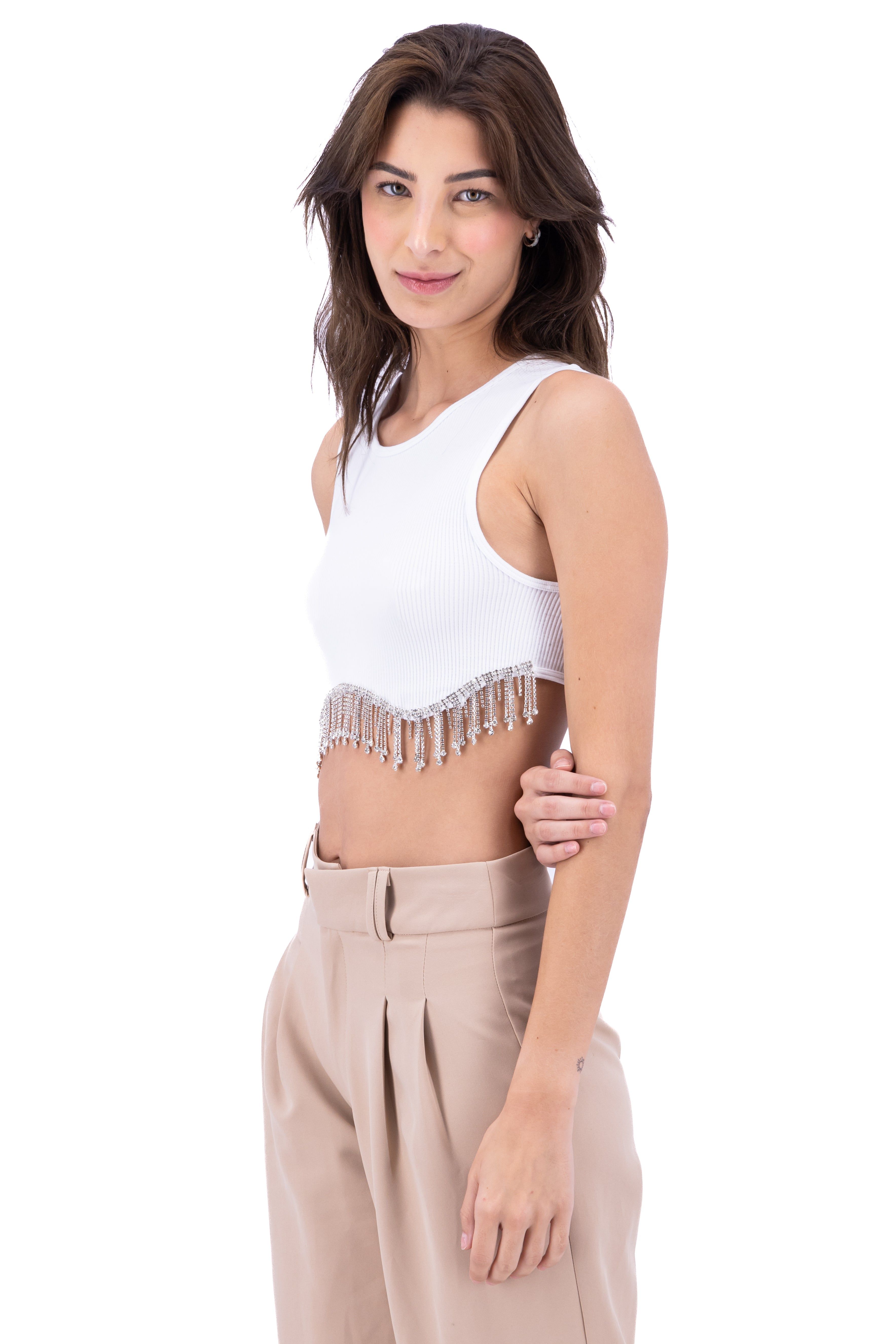 Top acanalado flecos brillo sold by Shasa product image thumbnail 3