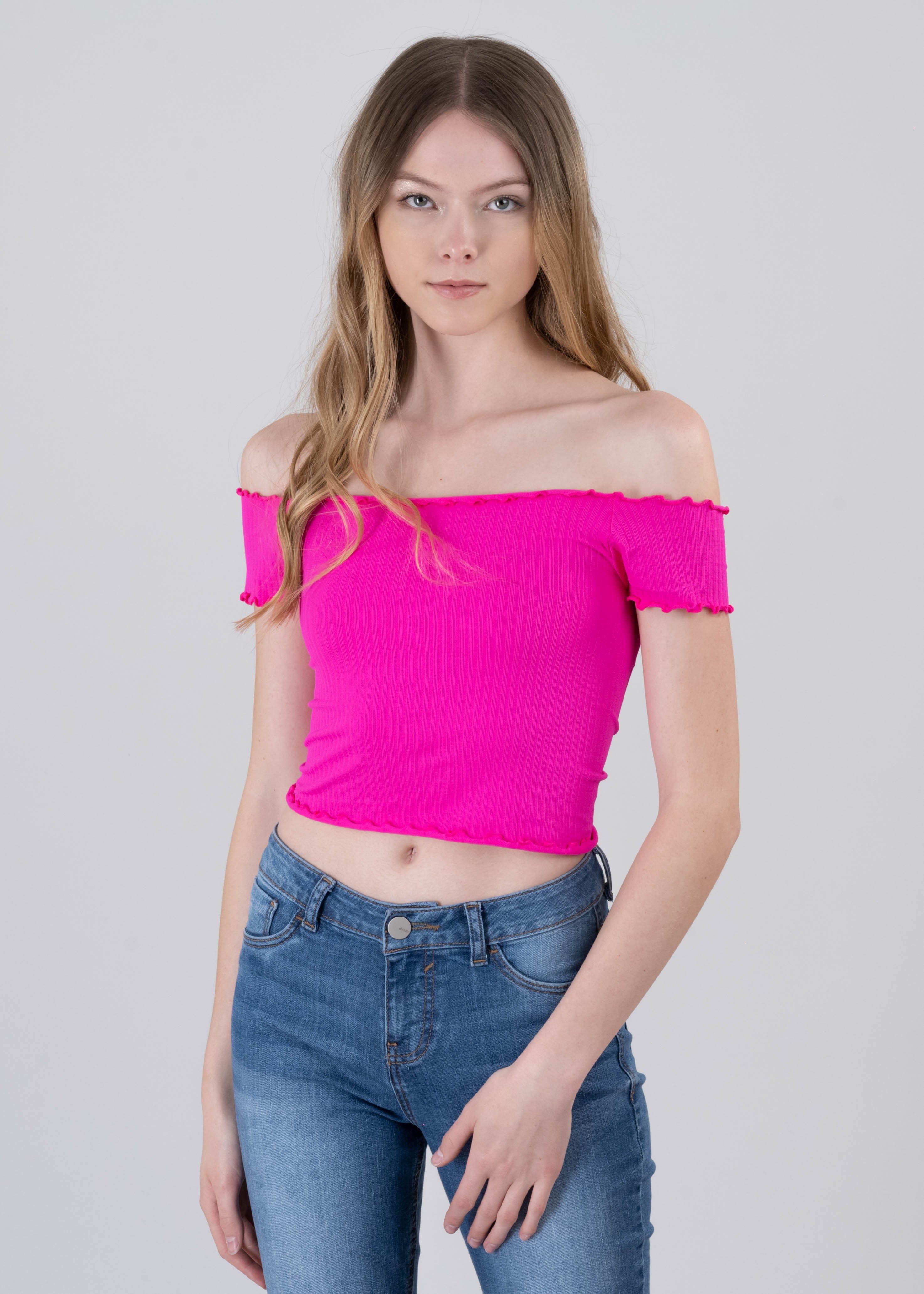 Top acanalado hombros descubiertos sold by Shasa product image thumbnail 2