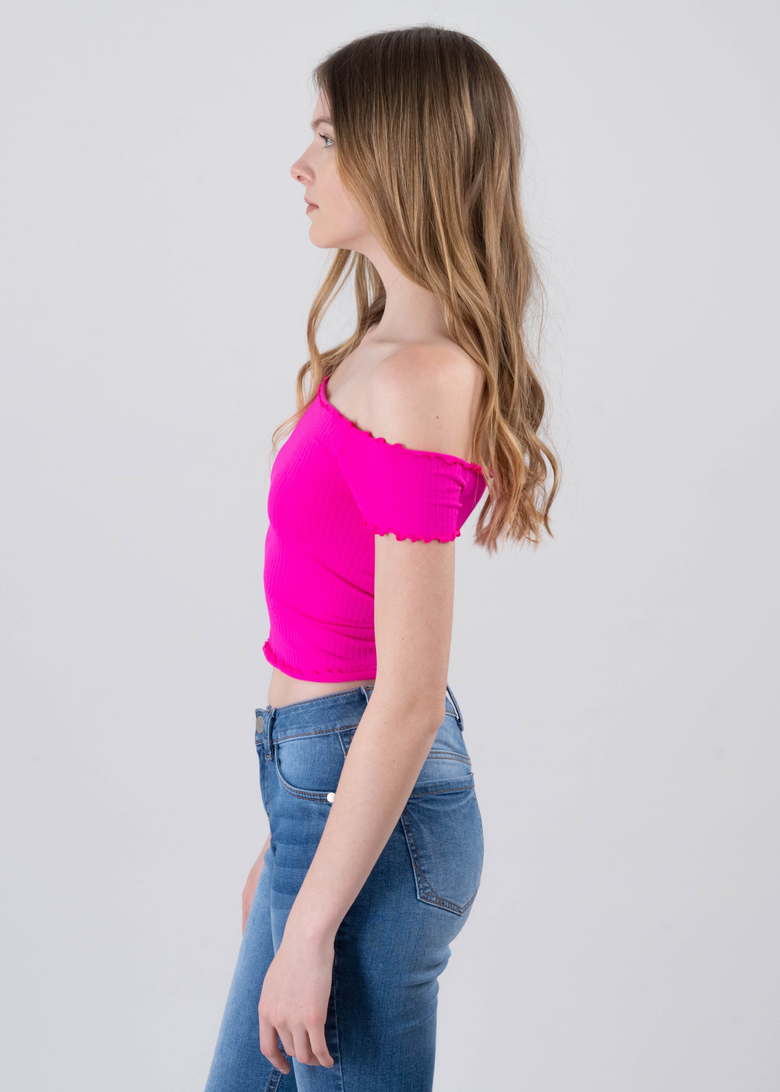 Top acanalado hombros descubiertos sold by Shasa product image thumbnail 3